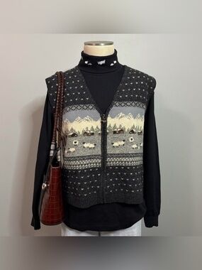 Woolrich Vintage Sheep Sweater Vest & Turtleneck Set